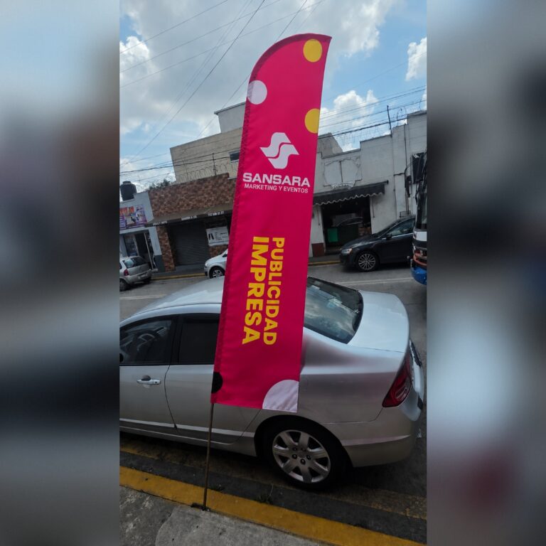 Bandera Publicitaria 3 Metros Doble Vista
